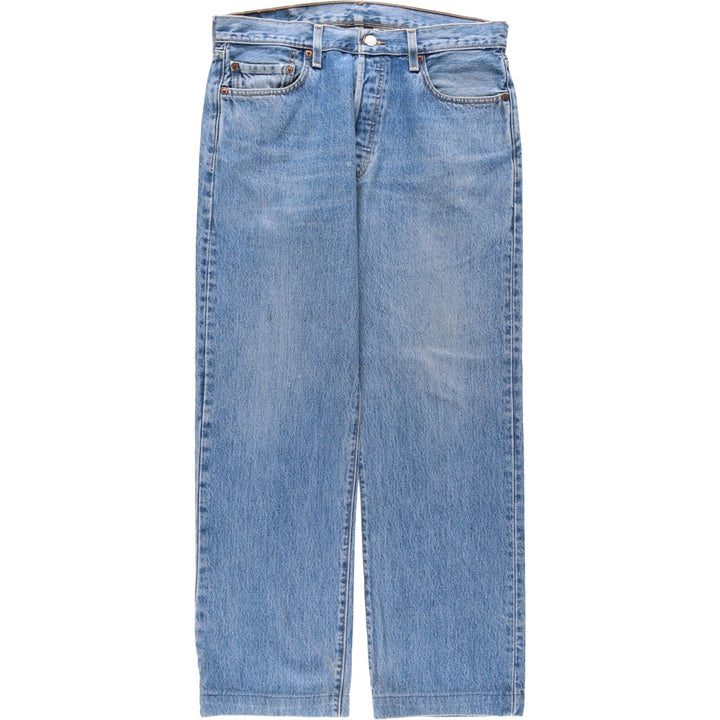 00'S Levi's 501 straight denim pants for men, size W34 cotton blue type Vintage Second Hand