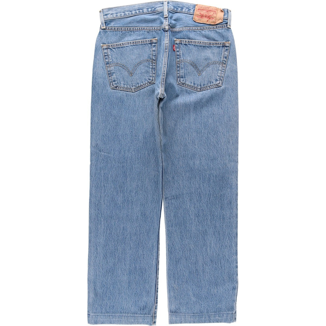 00'S Levi's 501 straight denim pants for men, size W34 cotton blue type Vintage Second Hand