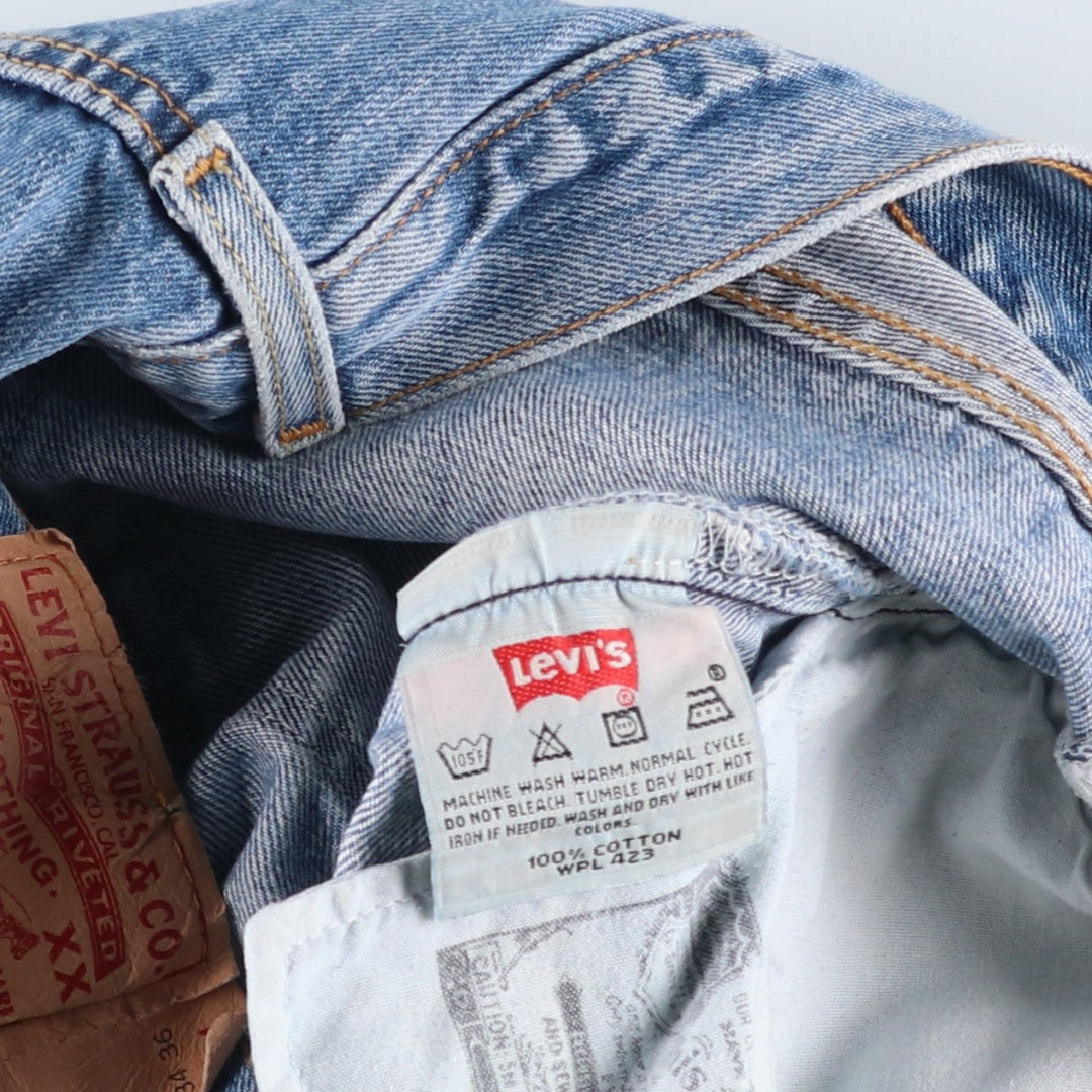 00'S Levi's 501 straight denim pants for men, size W34 cotton blue type Vintage Second Hand