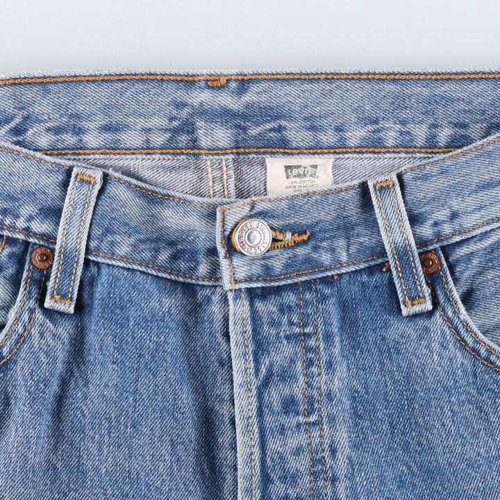 00'S Levi's 501 straight denim pants for men, size W34 cotton blue type Vintage Second Hand