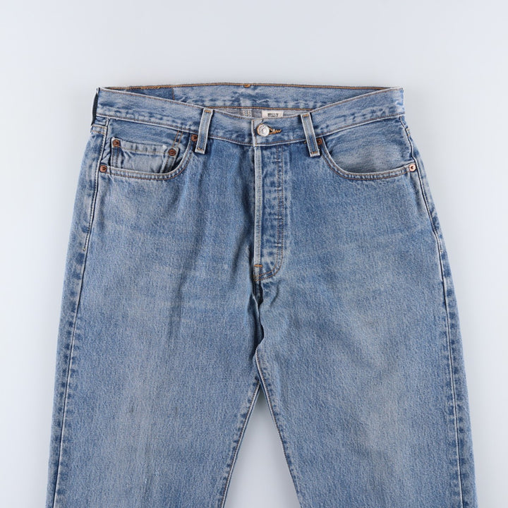 00'S Levi's 501 straight denim pants for men, size W34 cotton blue type Vintage Second Hand