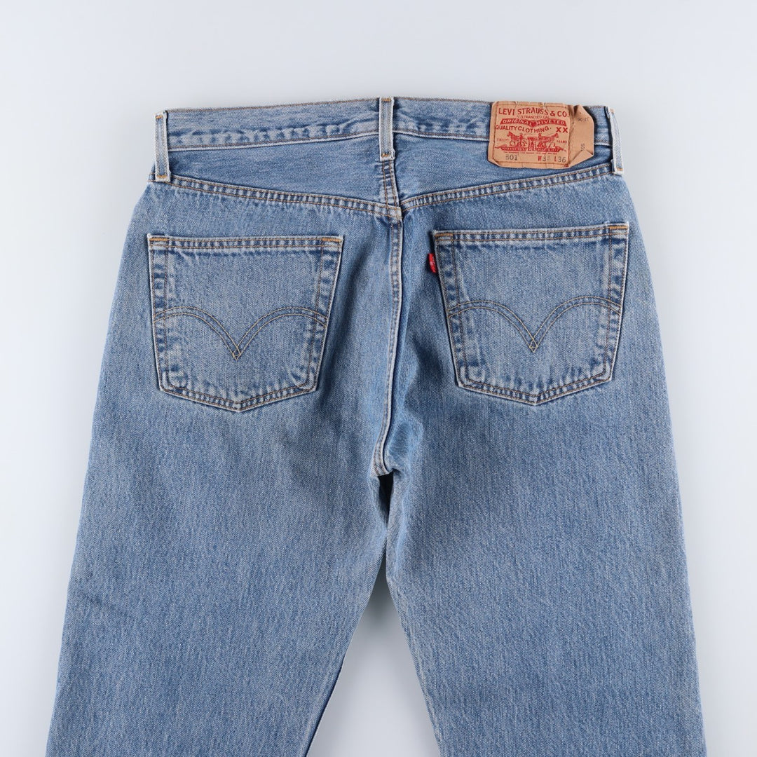 00'S Levi's 501 straight denim pants for men, size W34 cotton blue type Vintage Second Hand