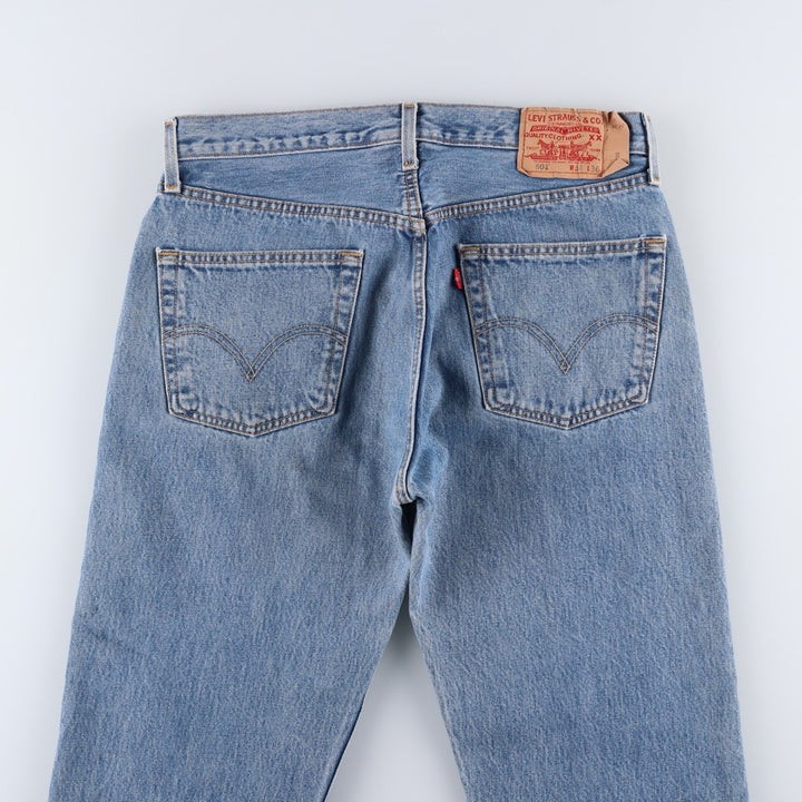 00'S Levi's 501 straight denim pants for men, size W34 cotton blue type Vintage Second Hand