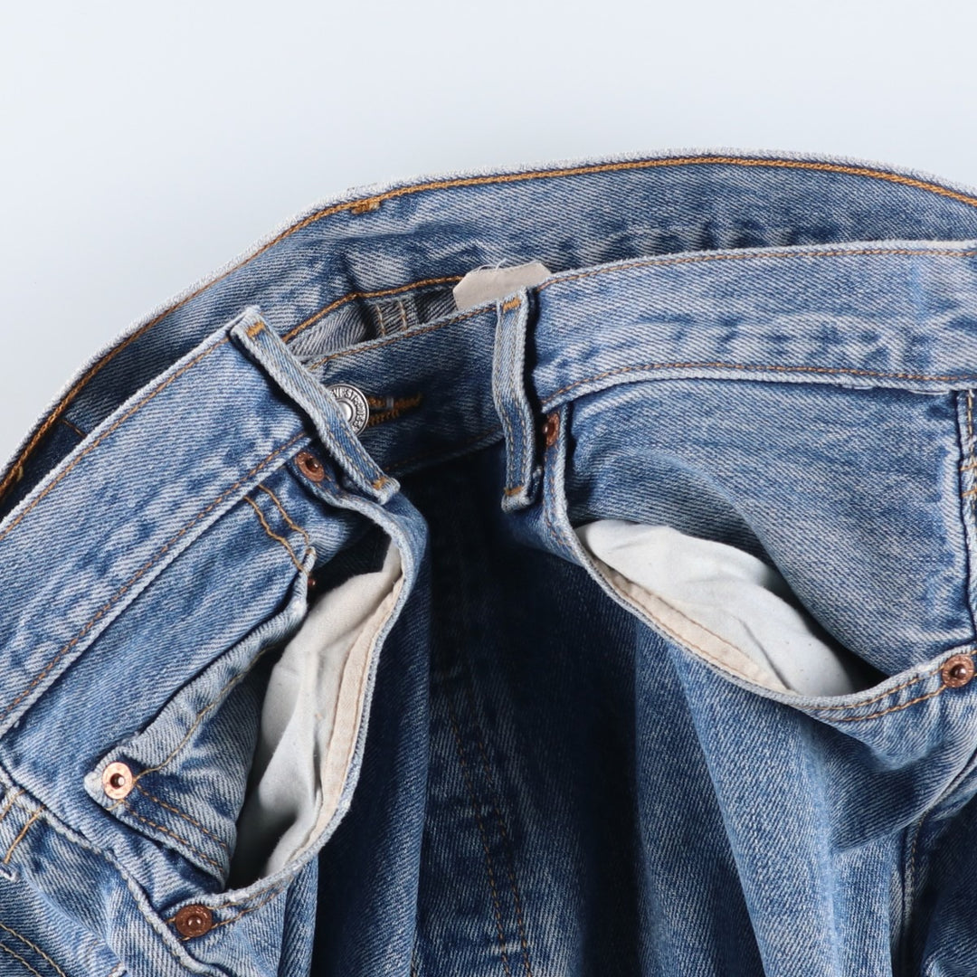 00'S Levi's 501 straight denim pants for men, size W34 cotton blue type Vintage Second Hand