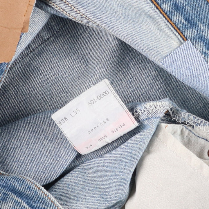 90'S Levi's 501-0000 Straight Denim Pants, Made in USA, Men's, Size W37, Vintage cotton blue type Vintage Second Hand
