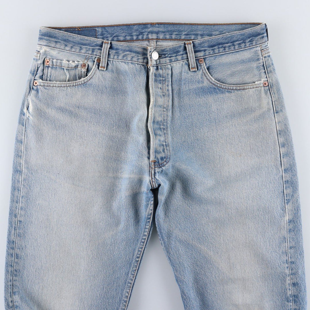 90'S Levi's 501-0000 Straight Denim Pants, Made in USA, Men's, Size W37, Vintage cotton blue type Vintage Second Hand