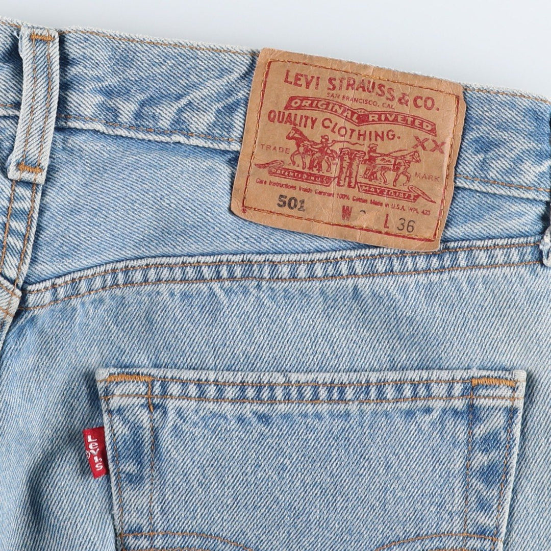 Levi's 501 Straight Denim Pants, Made in USA, Men's Size W30 (approx.) cotton blue type Vintage Second Hand