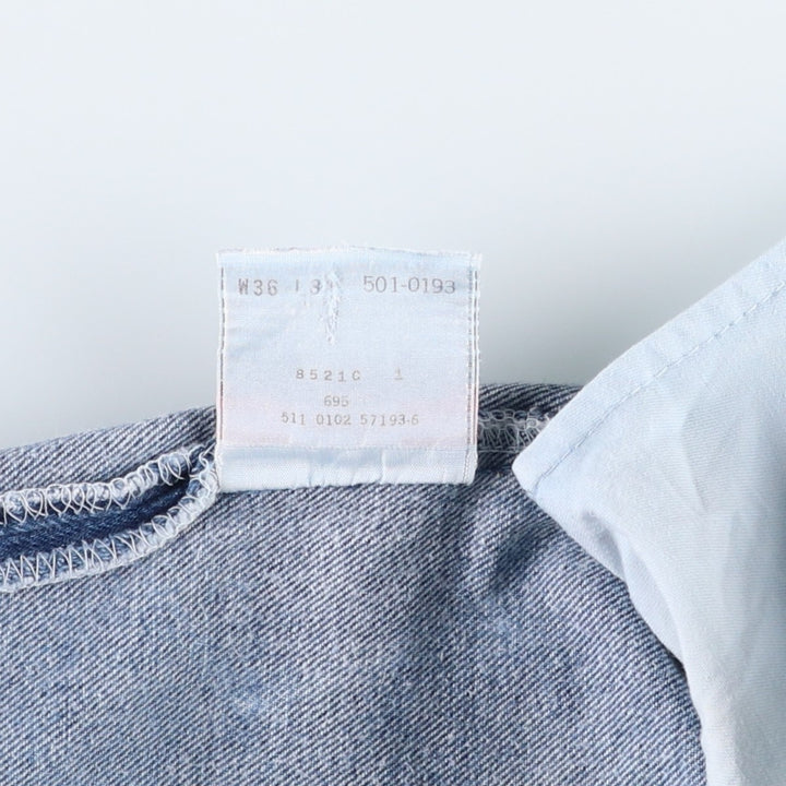 2000'S Levi's 501-0193 Straight Denim Pants, Made in USA, Men's W35 (approx.) cotton blue type Vintage Second Hand