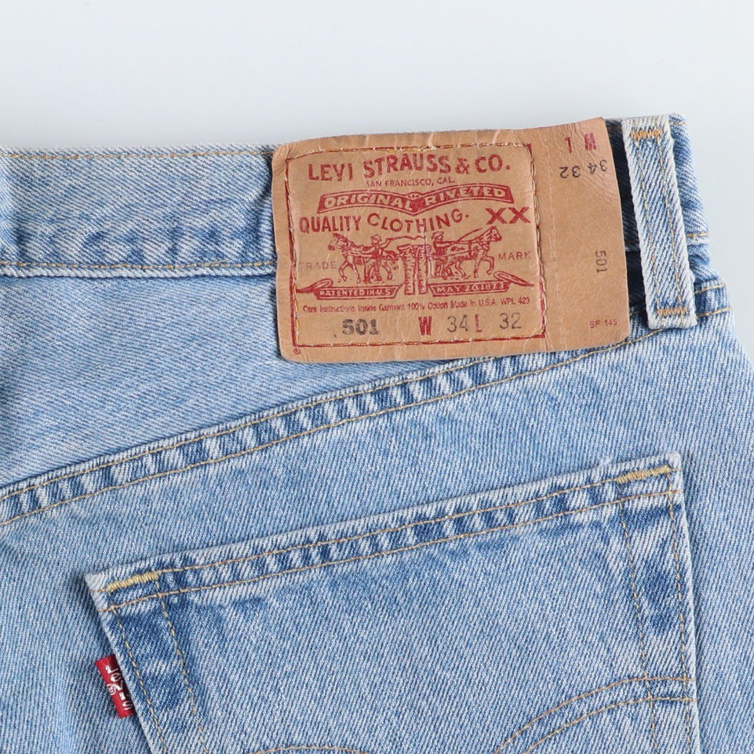 2000'S Levi's 501-0134 Straight Denim Pants, Made in USA, Men's Size W34 (approx.) cotton blue type Vintage Second Hand