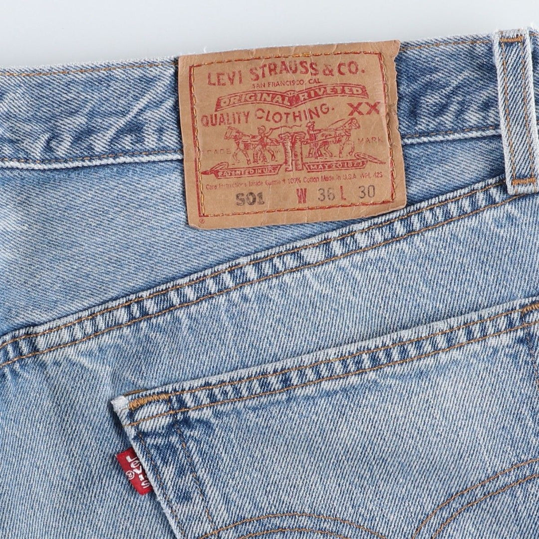 2000'S Levi's 501-0193 Straight Denim Pants, Made in USA, Men's W35 (approx.) cotton blue type Vintage Second Hand
