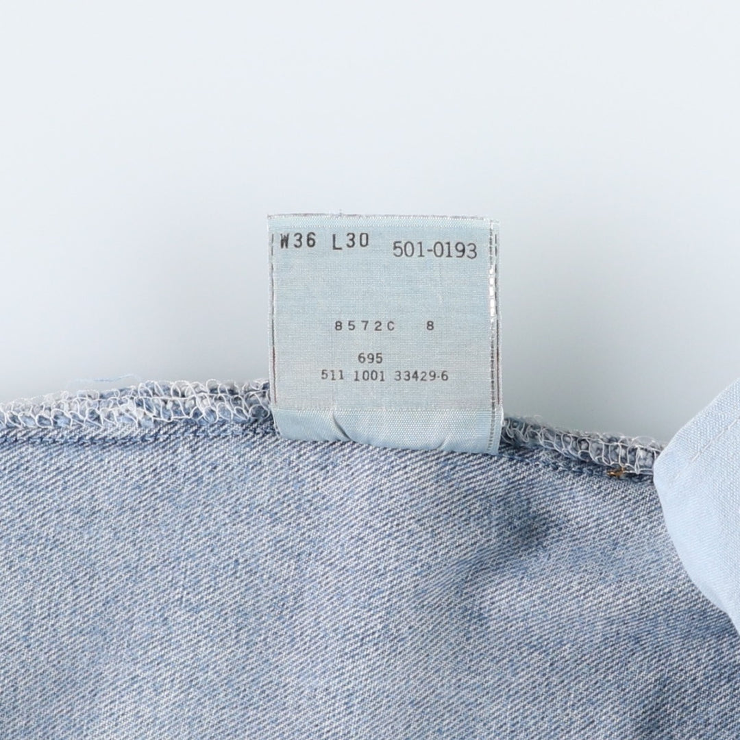 2000'S Levi's 501-0193 Straight Denim Pants, Made in USA, Men's W35 (approx.) cotton blue type Vintage Second Hand
