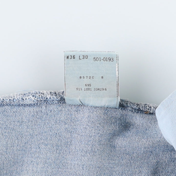 2000'S Levi's 501-0193 Straight Denim Pants, Made in USA, Men's W35 (approx.) cotton blue type Vintage Second Hand
