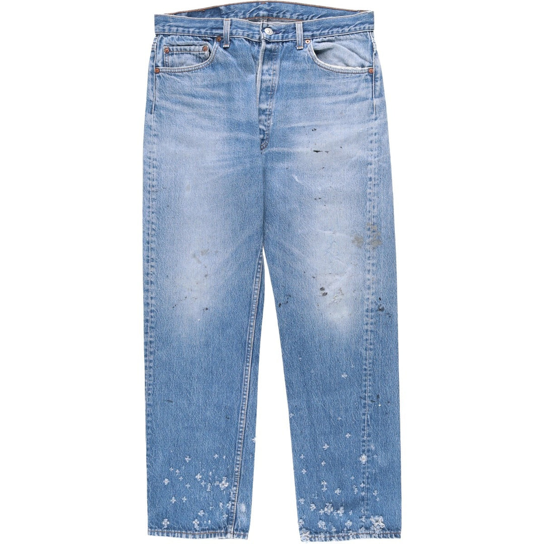 ~1990'S Levi's 501 Straight Denim Pants, Men's W34 (approx.), Vintage unclear blue type Vintage Second Hand