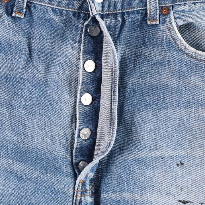 ~1990'S Levi's 501 Straight Denim Pants, Men's W34 (approx.), Vintage unclear blue type Vintage Second Hand