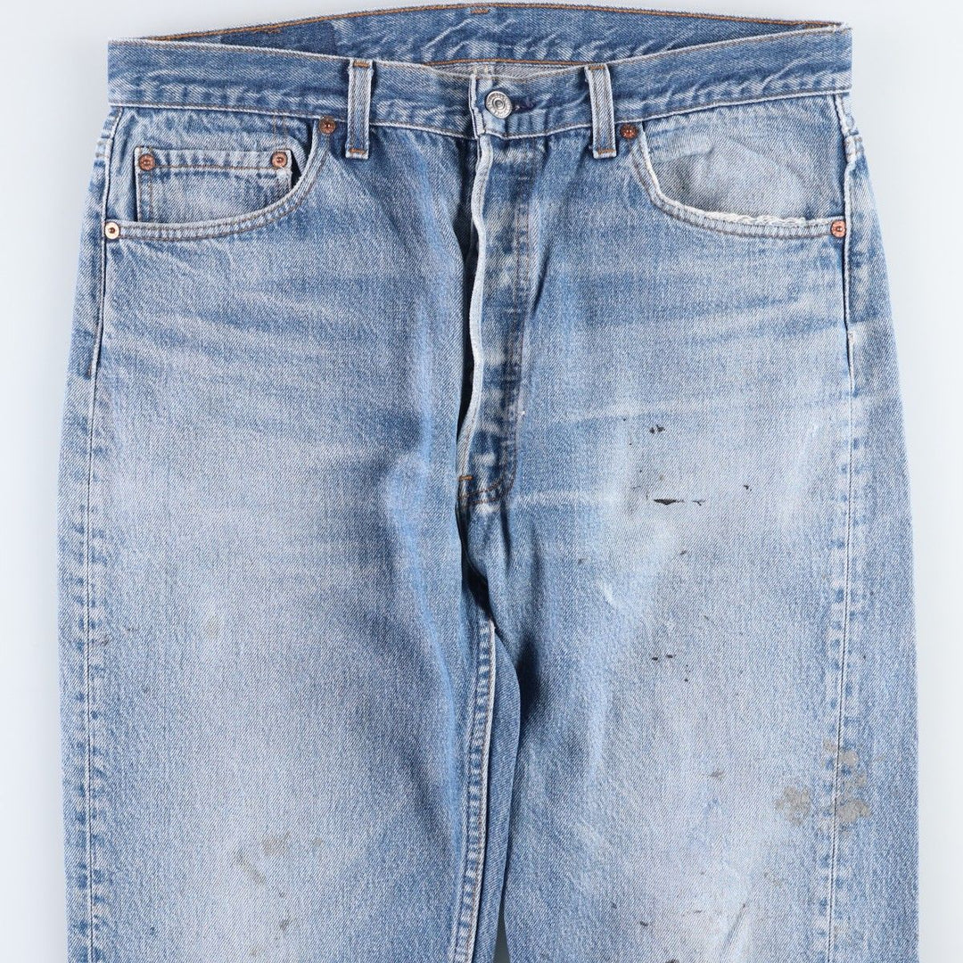 ~1990'S Levi's 501 Straight Denim Pants, Men's W34 (approx.), Vintage unclear blue type Vintage Second Hand