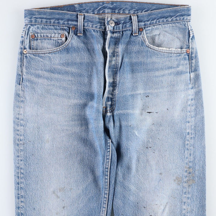 ~1990'S Levi's 501 Straight Denim Pants, Men's W34 (approx.), Vintage unclear blue type Vintage Second Hand