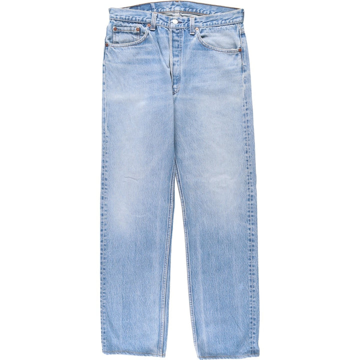 Levi's 501 Straight Denim Pants, Made in USA, Men's Size W32 (approx.) cotton Blue type light blue Vintage Second Hand