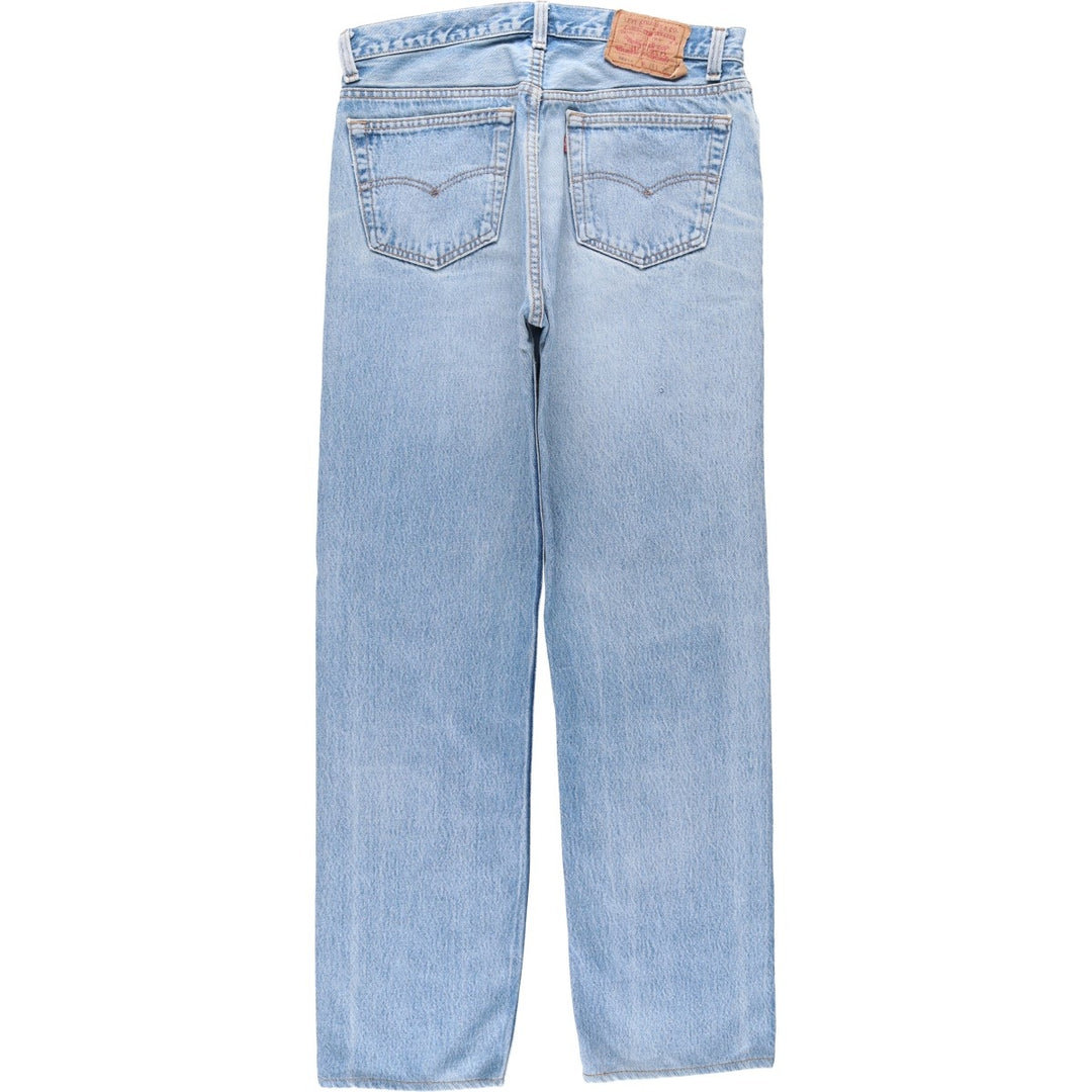 Levi's 501 Straight Denim Pants, Made in USA, Men's Size W32 (approx.) cotton Blue type light blue Vintage Second Hand