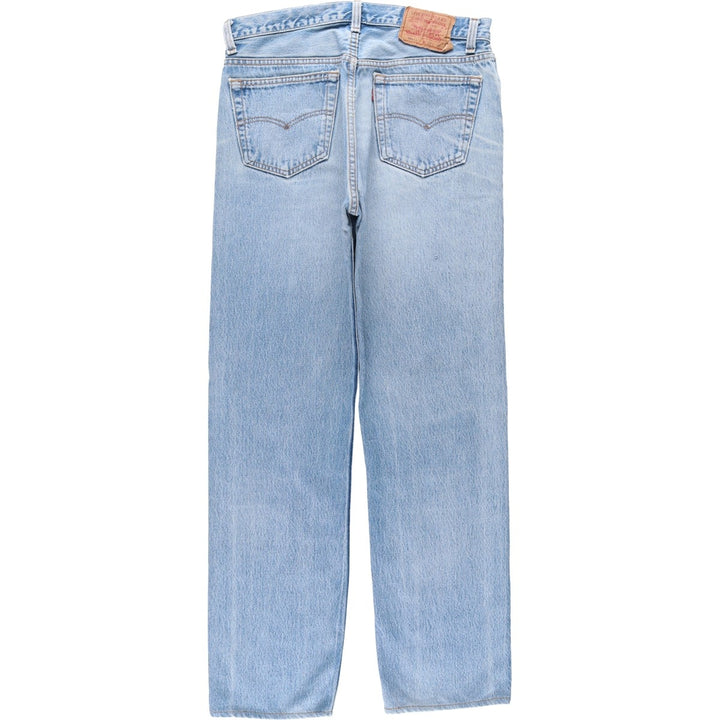 Levi's 501 Straight Denim Pants, Made in USA, Men's Size W32 (approx.) cotton Blue type light blue Vintage Second Hand