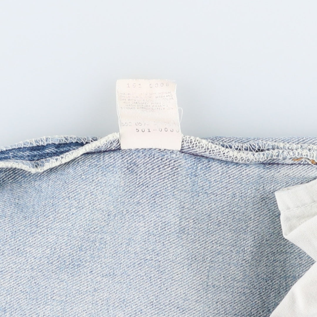 Levi's 501 Straight Denim Pants, Made in USA, Men's Size W32 (approx.) cotton Blue type light blue Vintage Second Hand