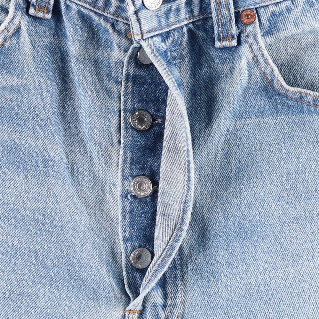 Levi's 501 Straight Denim Pants, Made in USA, Men's Size W32 (approx.) cotton Blue type light blue Vintage Second Hand