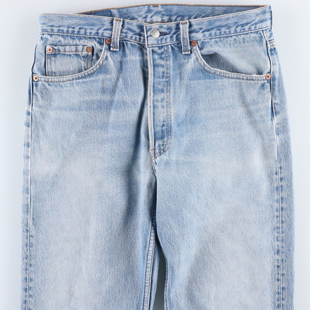 Levi's 501 Straight Denim Pants, Made in USA, Men's Size W32 (approx.) cotton Blue type light blue Vintage Second Hand