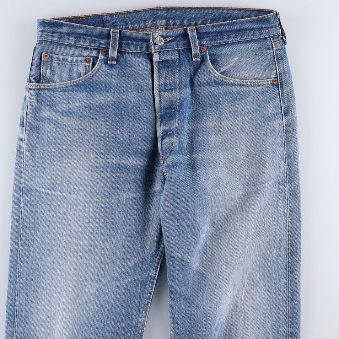 Levi's 501 Straight Denim Pants, Made in USA, Men's Size W35 (approx.), Vintage cotton blue type Vintage Second Hand