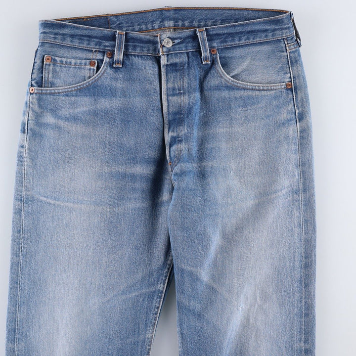 Levi's 501 Straight Denim Pants, Made in USA, Men's Size W35 (approx.), Vintage cotton blue type Vintage Second Hand