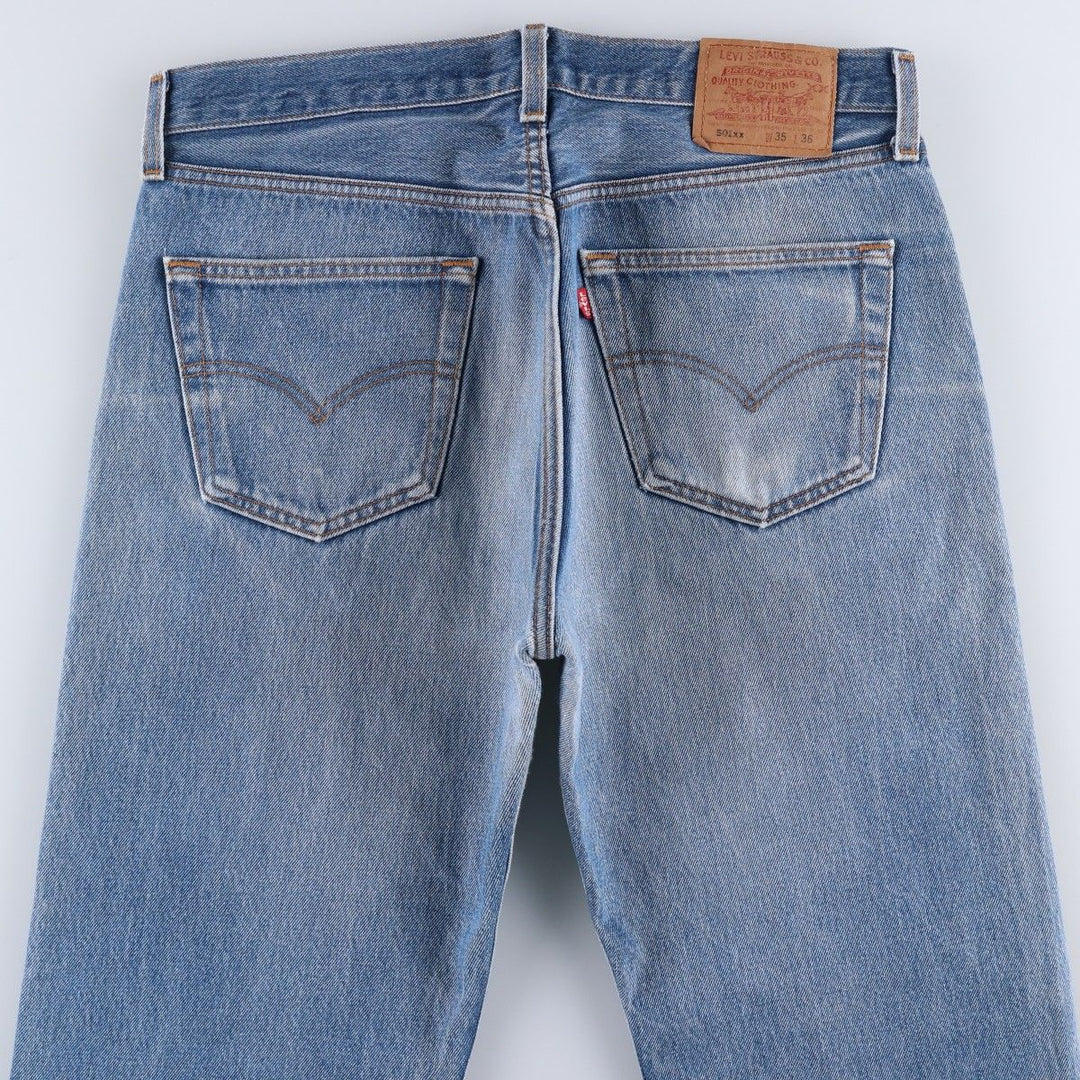 Levi's 501 Straight Denim Pants, Made in USA, Men's Size W35 (approx.), Vintage cotton blue type Vintage Second Hand