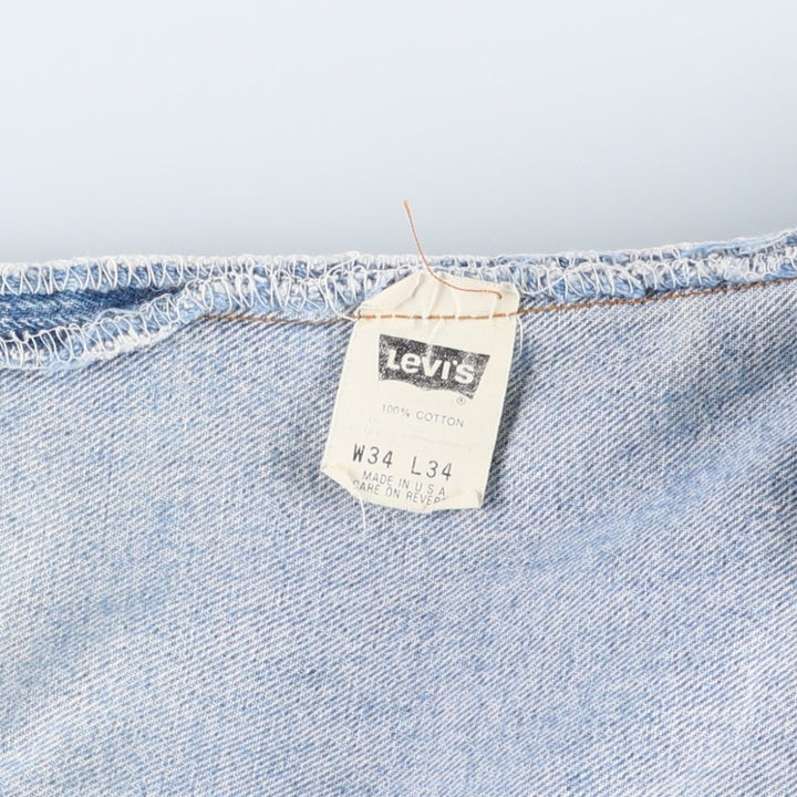 1990'S Levi's 501 0191 Straight Denim Pants, Made in USA, Men's Size W32 (approx.), Vintage cotton blue type Vintage Second Hand