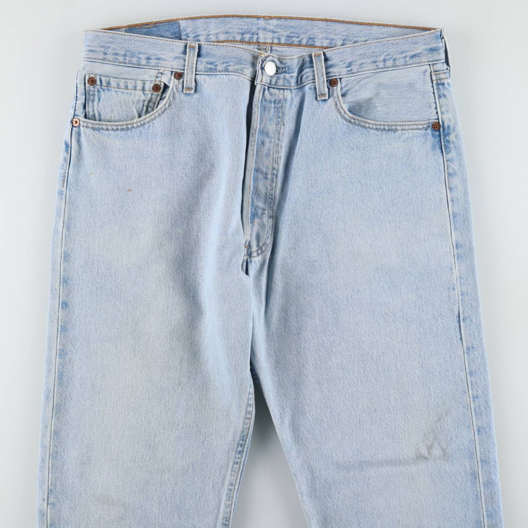 2000'S Levi's 501-0134 Straight Denim Pants, Made in USA, Men's Size W35 (approx.) cotton Blue type light blue Vintage Second Hand