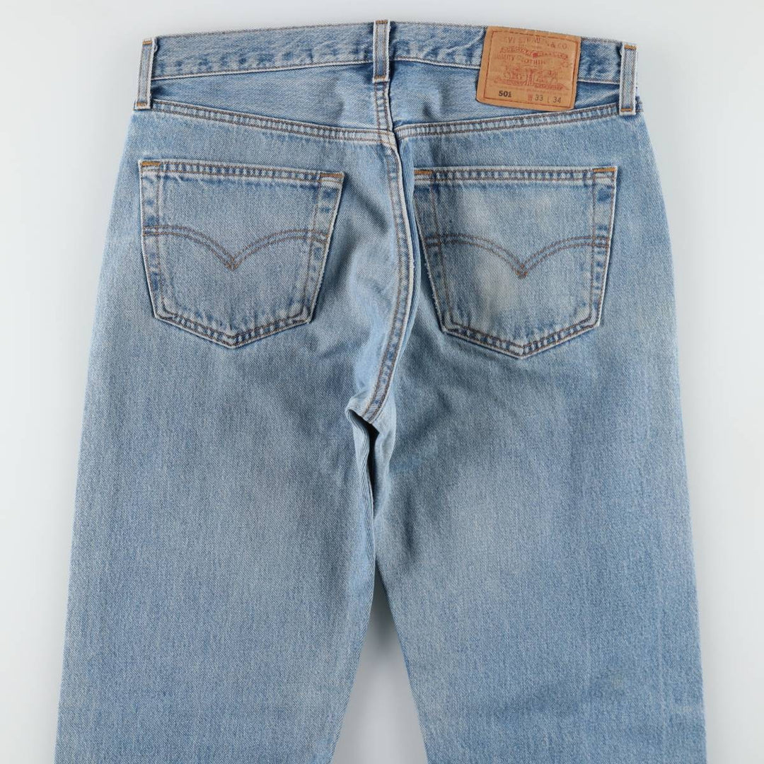 90'S Levi's 501-0193 Straight Denim Pants Made in USA Men's W32 Vintage cotton blue type Vintage Second Hand