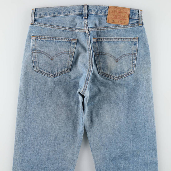 90'S Levi's 501-0193 Straight Denim Pants Made in USA Men's W32 Vintage cotton blue type Vintage Second Hand