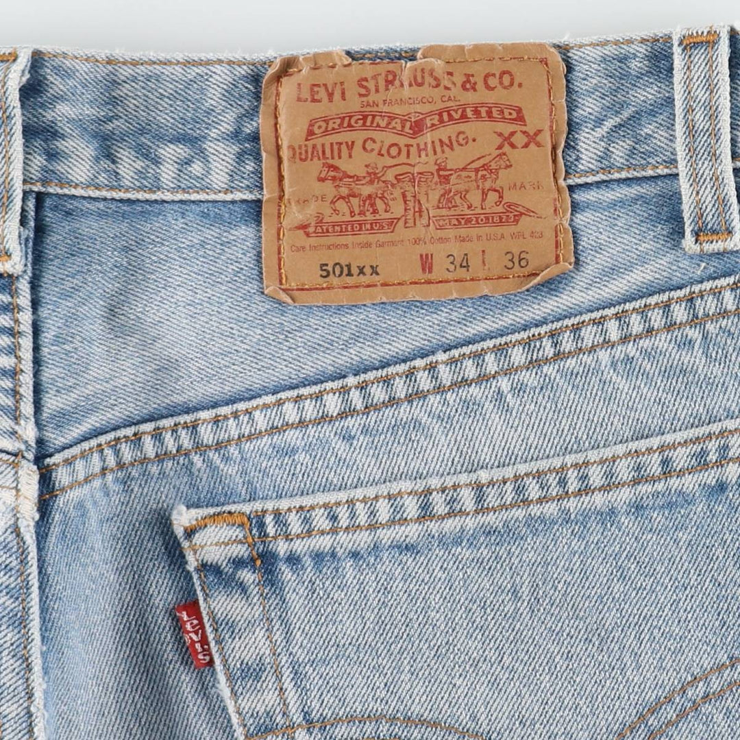 90'S Levi's 501-0000 Straight Denim Pants Made in USA Men's W31 Vintage cotton Blue type light blue Vintage Second Hand