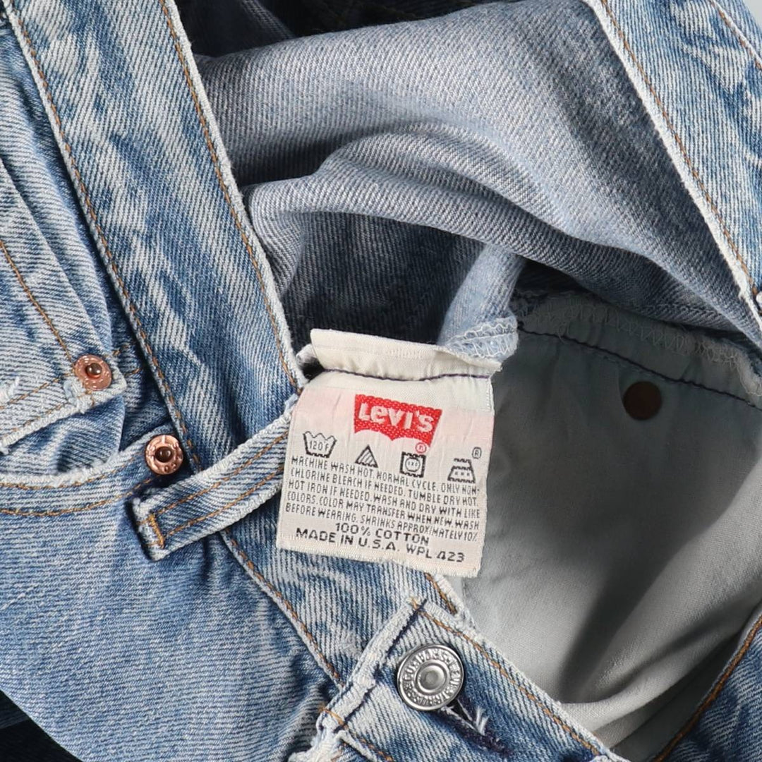 90'S Levi's 501-0000 Straight Denim Pants Made in USA Men's W31 Vintage cotton Blue type light blue Vintage Second Hand