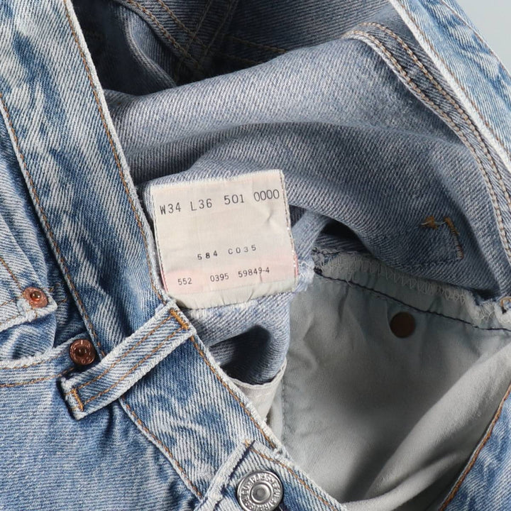 90'S Levi's 501-0000 Straight Denim Pants Made in USA Men's W31 Vintage cotton Blue type light blue Vintage Second Hand