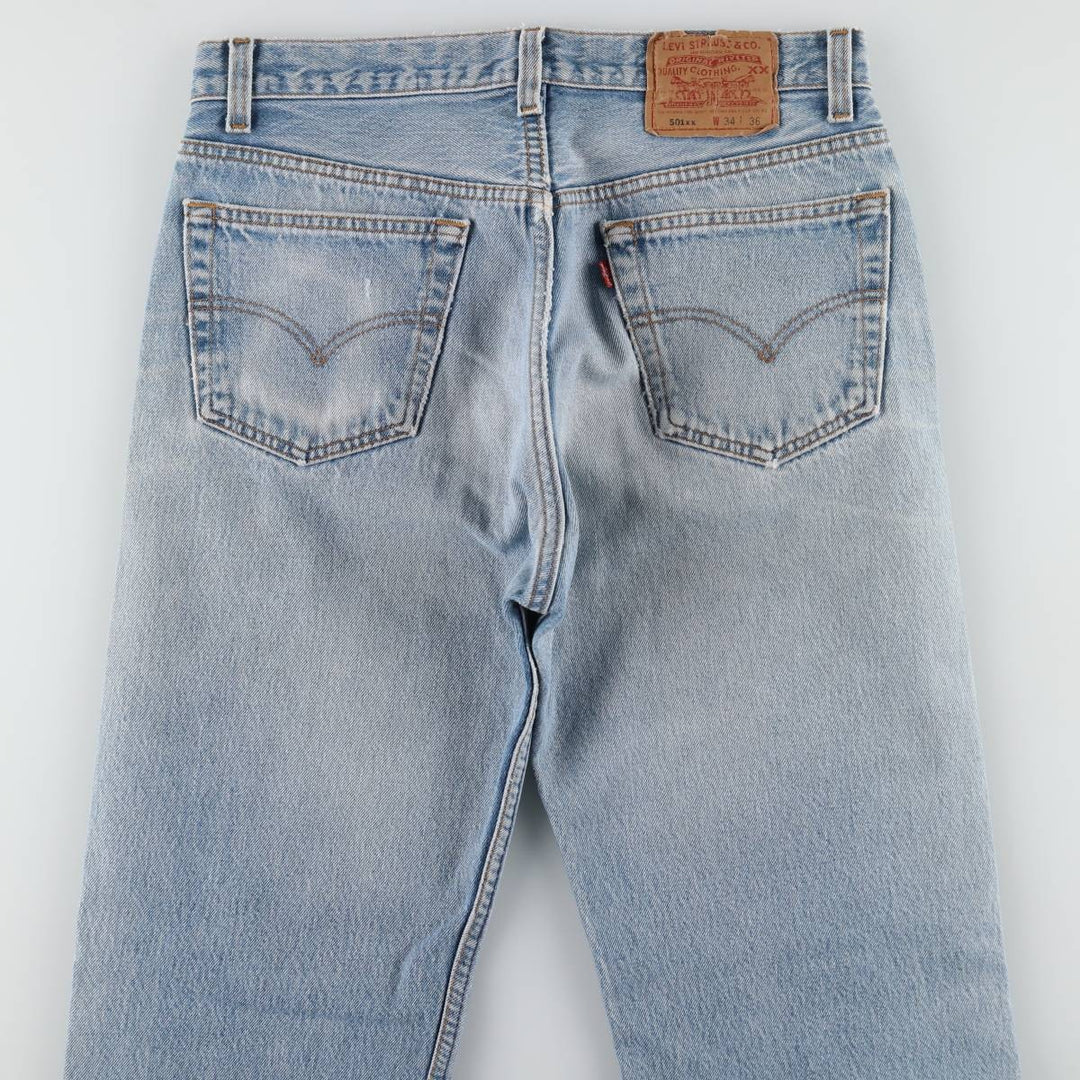 90'S Levi's 501-0000 Straight Denim Pants Made in USA Men's W31 Vintage cotton Blue type light blue Vintage Second Hand