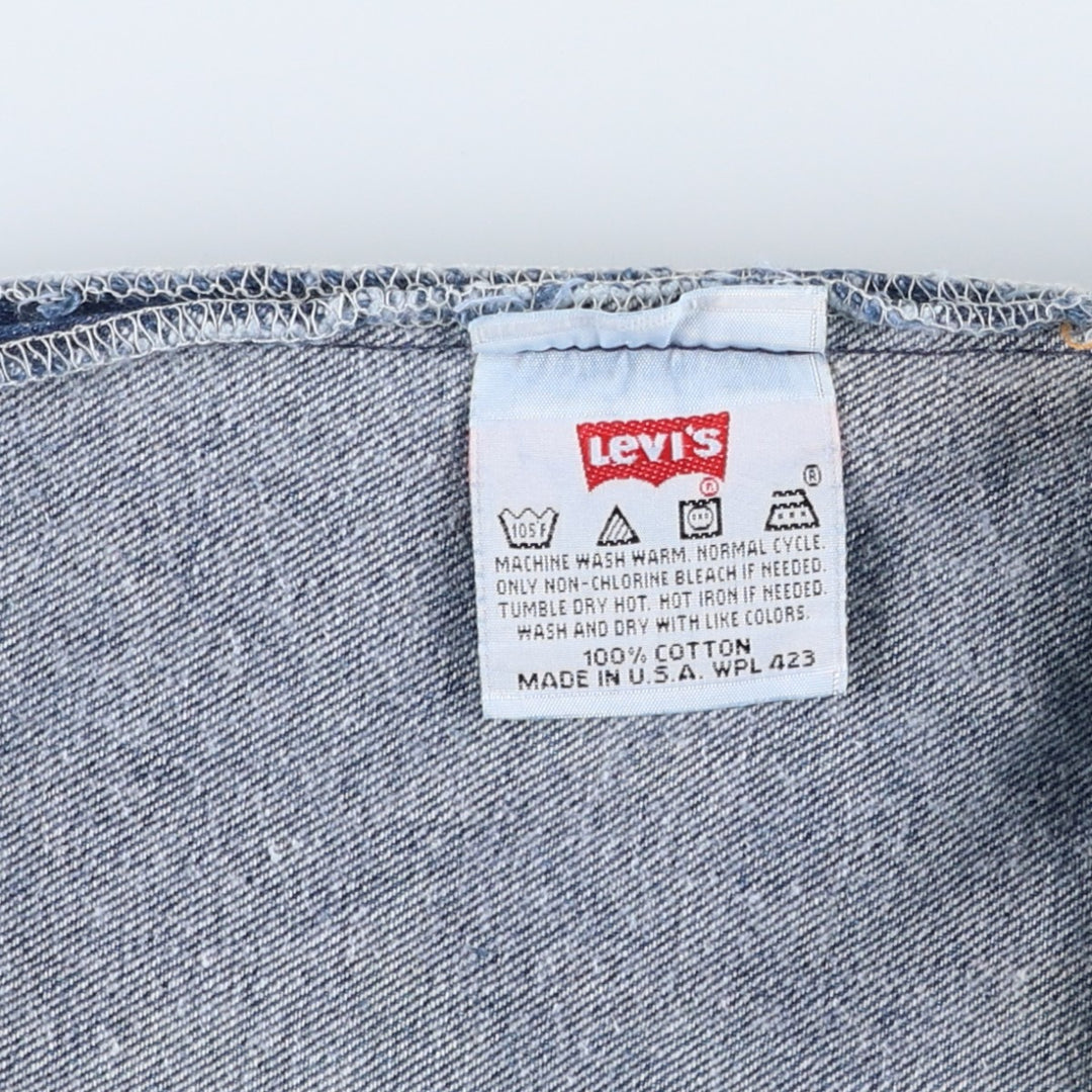 90'S Levi's 501-0115 Straight Denim Pants Made in USA Men's W34 Vintage cotton blue type Vintage Second Hand