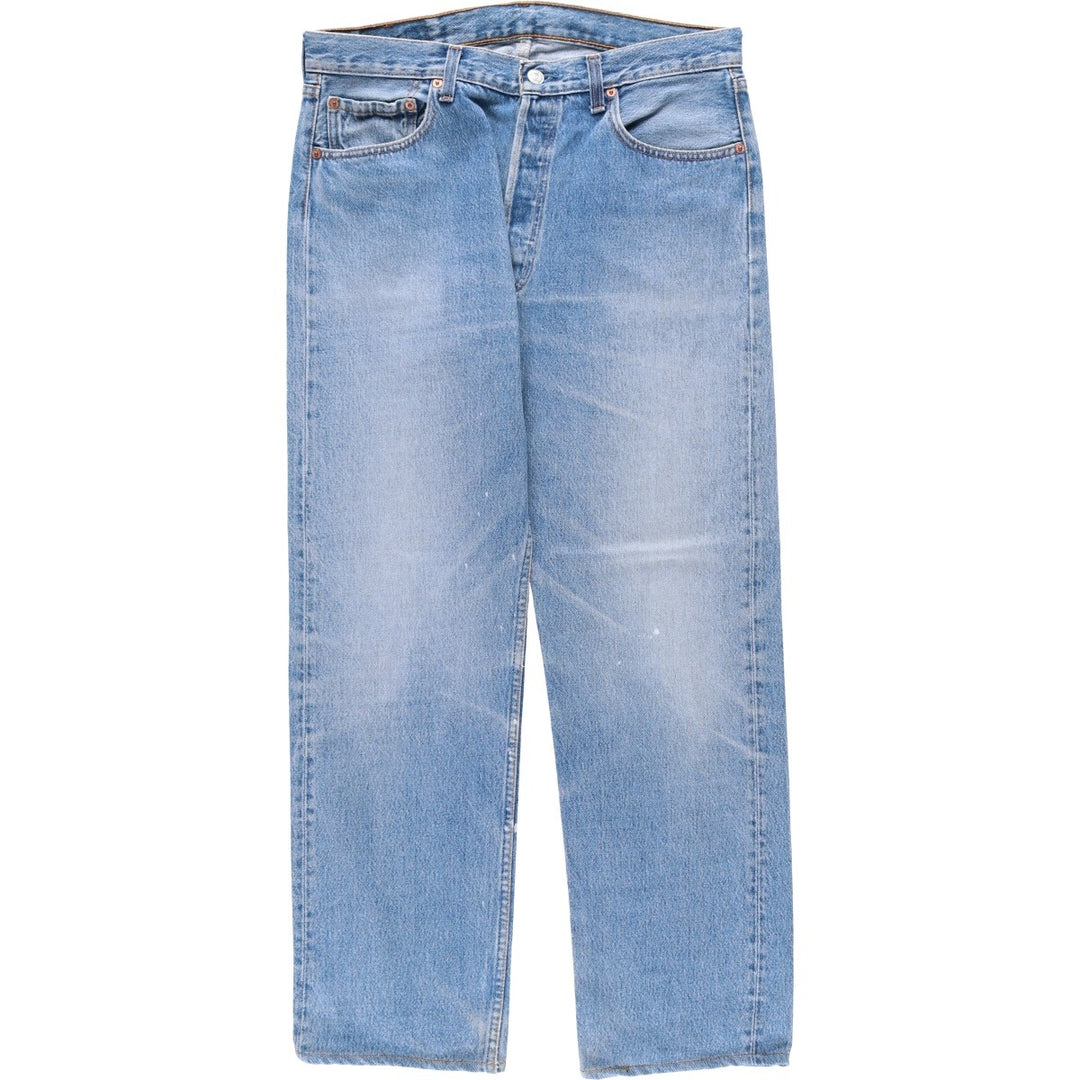 90'S Levi's Straight Denim Pants, Made in USA, Men's Size W34 (approx.), Vintage cotton blue type Vintage Second Hand