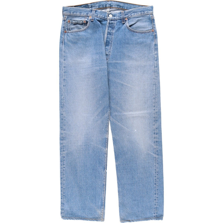 90'S Levi's Straight Denim Pants, Made in USA, Men's Size W34 (approx.), Vintage cotton blue type Vintage Second Hand
