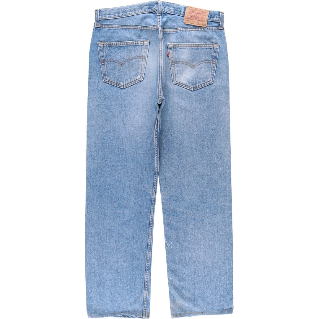 90'S Levi's Straight Denim Pants, Made in USA, Men's Size W34 (approx.), Vintage cotton blue type Vintage Second Hand