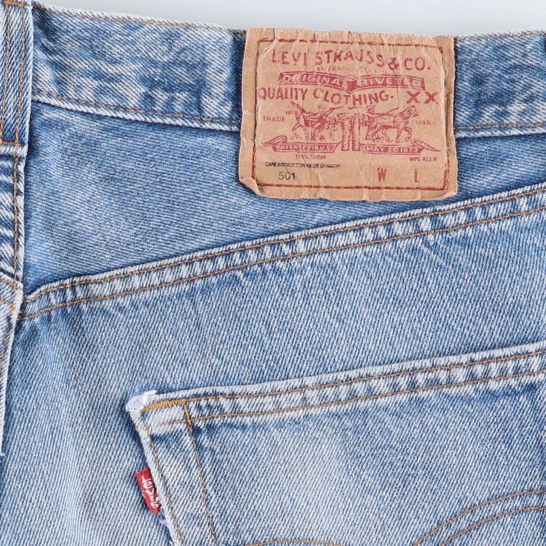 90'S Levi's Straight Denim Pants, Made in USA, Men's Size W34 (approx.), Vintage cotton blue type Vintage Second Hand