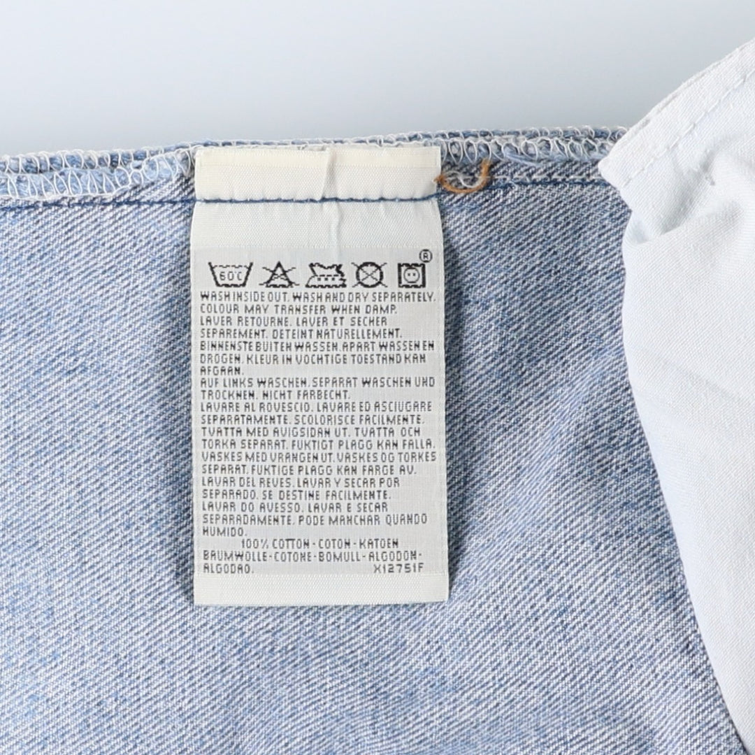 90'S Levi's Straight Denim Pants, Made in USA, Men's Size W34 (approx.), Vintage cotton blue type Vintage Second Hand