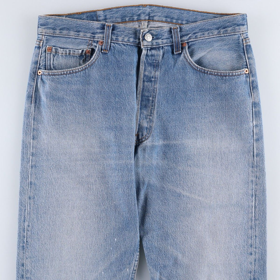 90'S Levi's Straight Denim Pants, Made in USA, Men's Size W34 (approx.), Vintage cotton blue type Vintage Second Hand