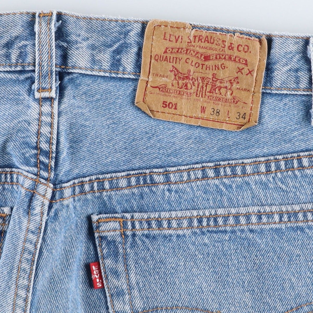 1990'S Levi's 501-0191 Straight Denim Pants, Made in USA, Men's Size W36 (approx.), Vintage cotton blue type Vintage Second Hand
