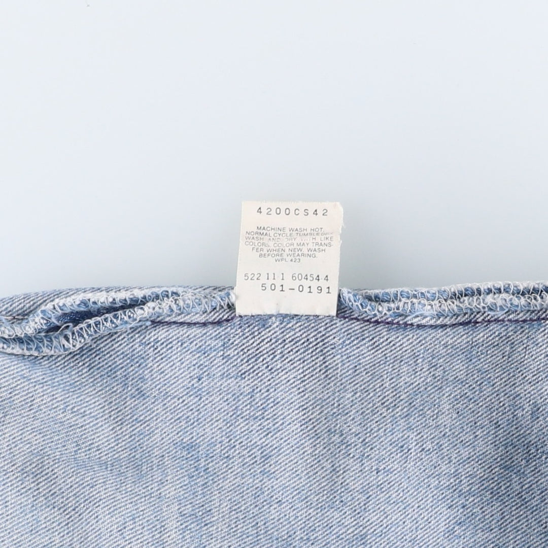1990'S Levi's 501-0191 Straight Denim Pants, Made in USA, Men's Size W36 (approx.), Vintage cotton blue type Vintage Second Hand