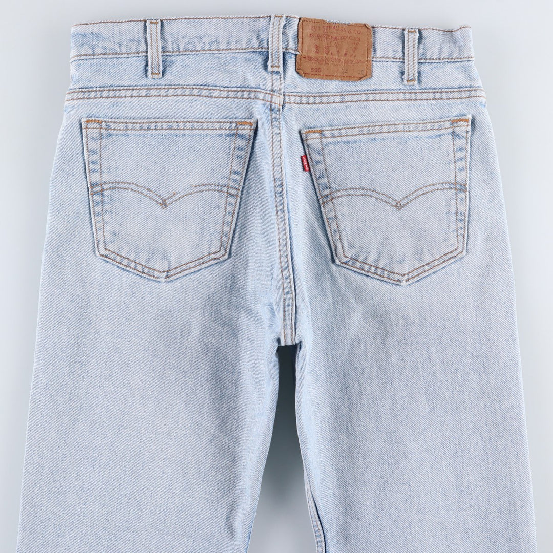 1990'S Levi's 00505-4834 Tapered Denim Pants, Made in USA, Men's Size W34 (approx.), Vintage cotton Blue type light blue Vintage Second Hand