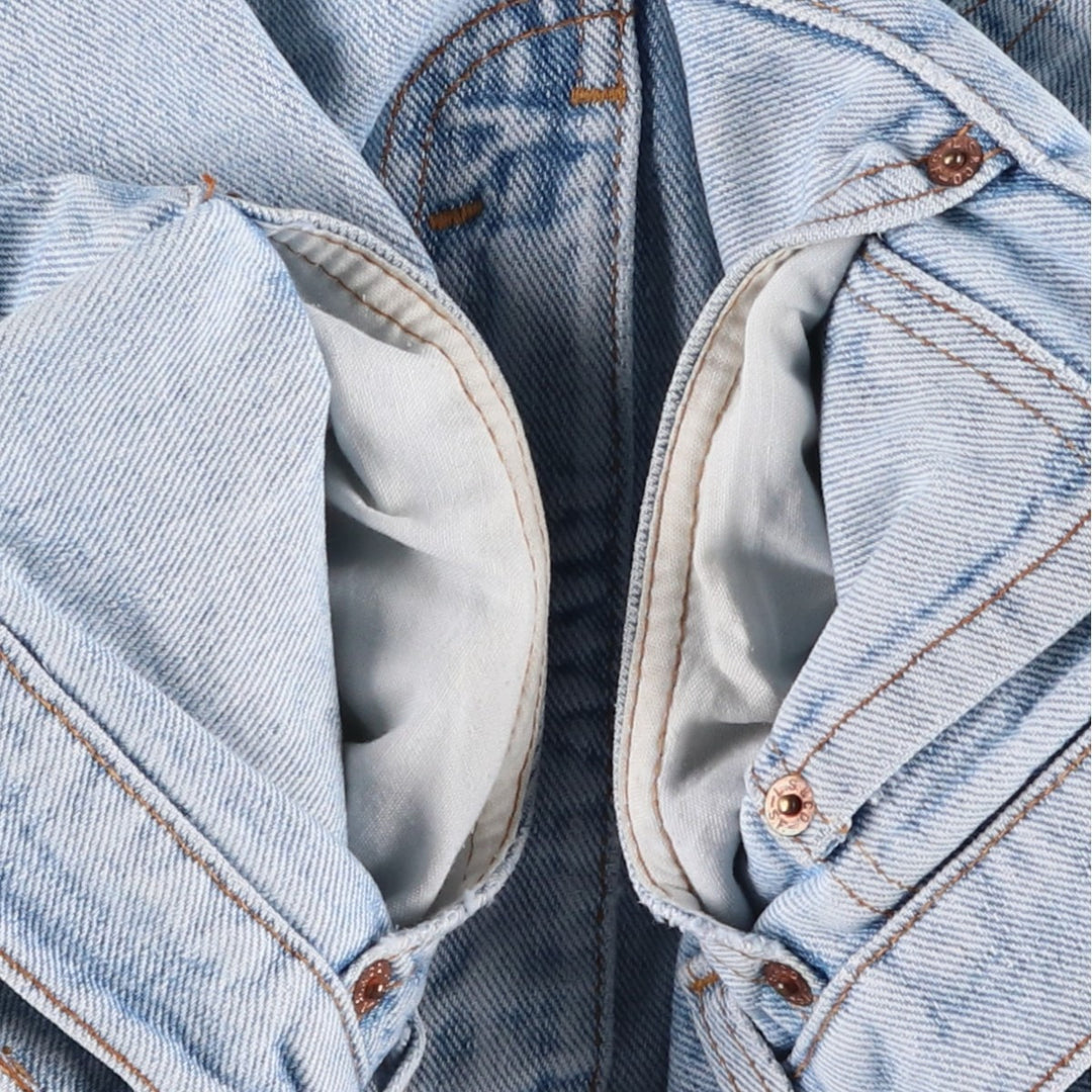 1990'S Levi's 00505-4834 Tapered Denim Pants, Made in USA, Men's Size W34 (approx.), Vintage cotton Blue type light blue Vintage Second Hand
