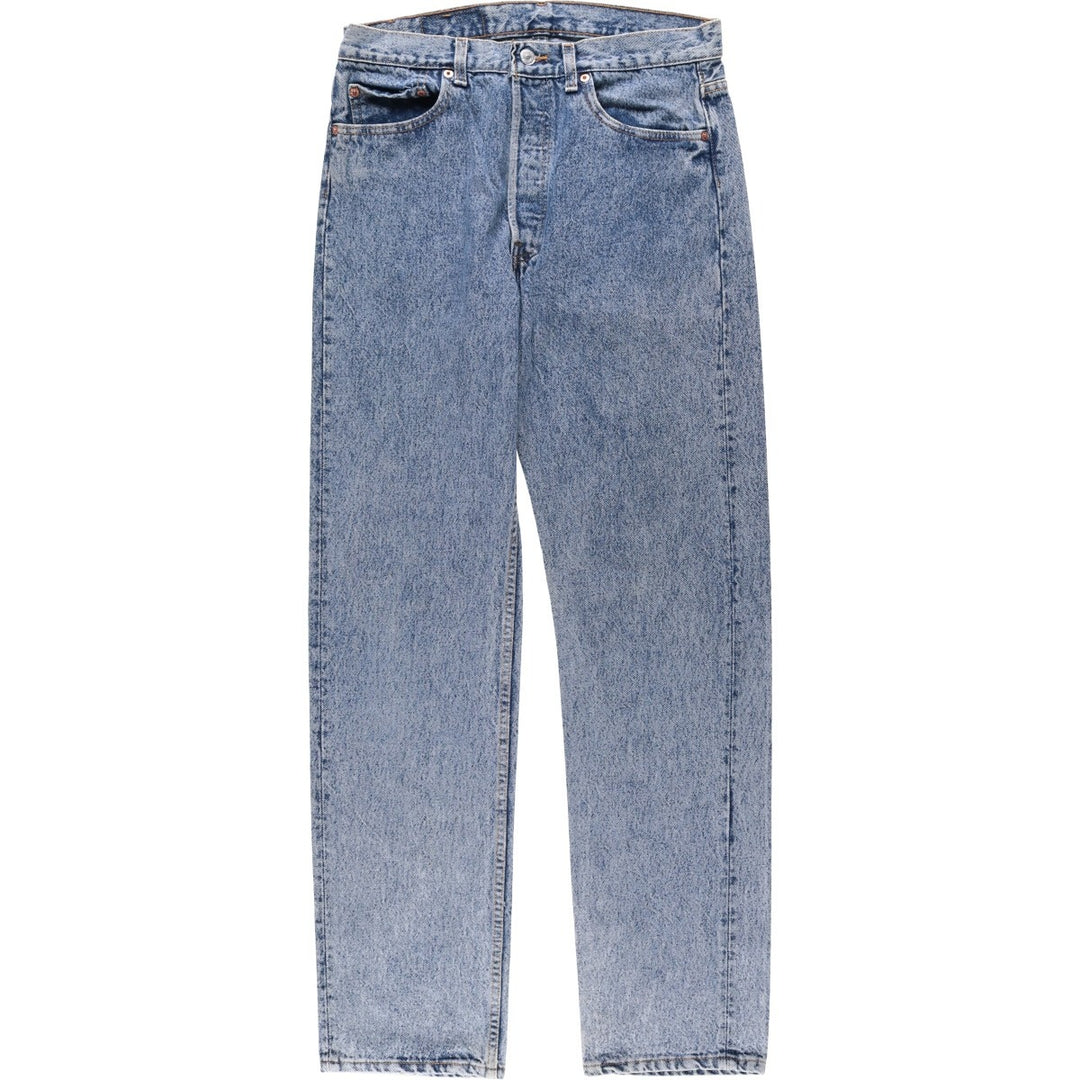 1990'S Levi's 501-0604 Chemical Wash Straight Denim Pants, Made in USA, Men's Size W32 (approx.), Vintage cotton blue type Vintage Second Hand