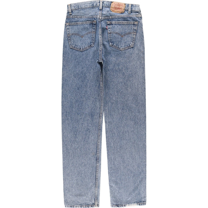 1990'S Levi's 501-0604 Chemical Wash Straight Denim Pants, Made in USA, Men's Size W32 (approx.), Vintage cotton blue type Vintage Second Hand